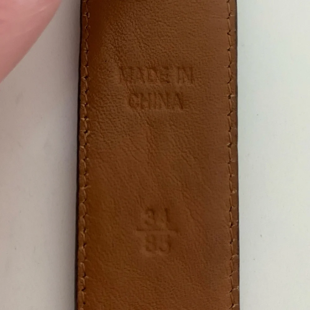 Polo Brown Leather Belt with Buckle size 34
